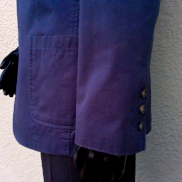 St.Johns Bay Men's Elegant Blue Pure Cotton (3) Buttoned Luxe Blazer